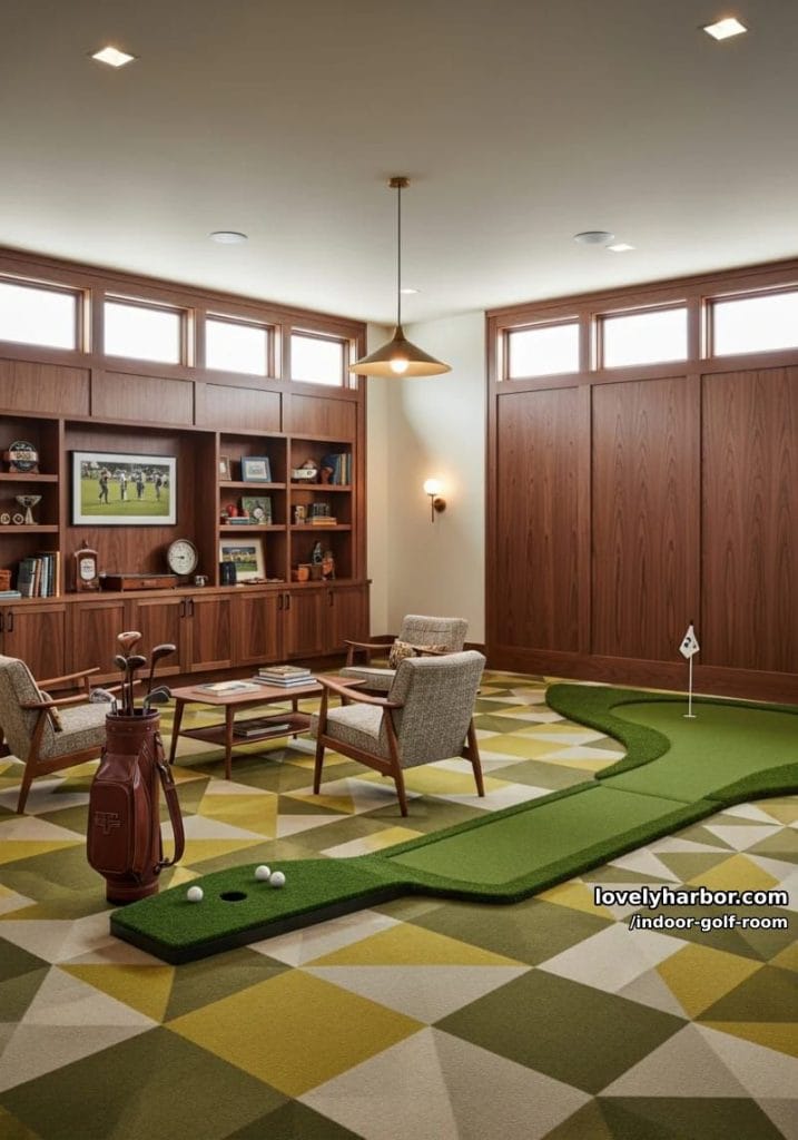 15 Classy Indoor Golf Room Designs For Modern Homes - Lovely Harbor