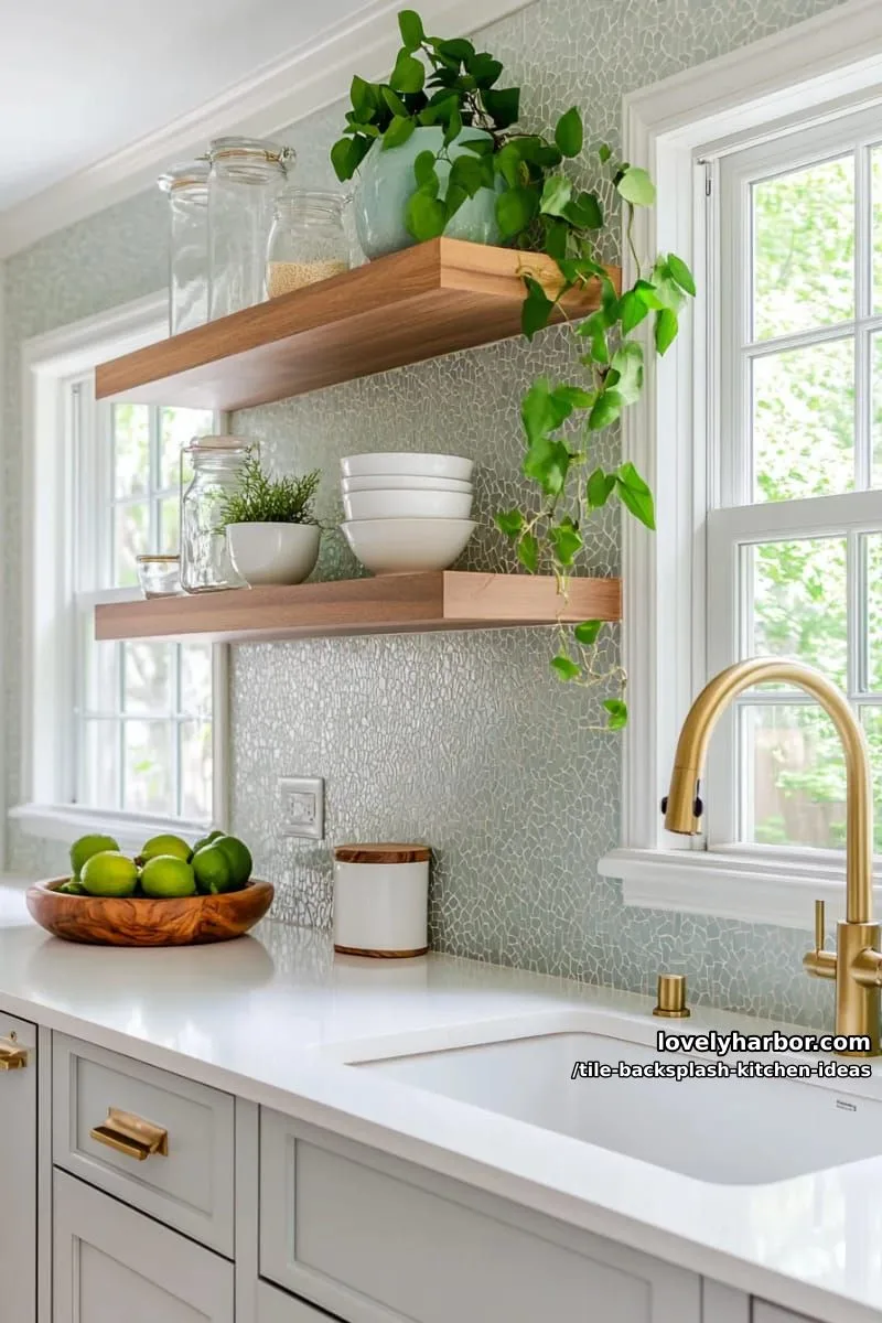 15 Tile Backsplash Ideas for a Stylish Kitchen 33 mosaic penny tiles in calming seafoam hues for a spa-like kitchen feel 1