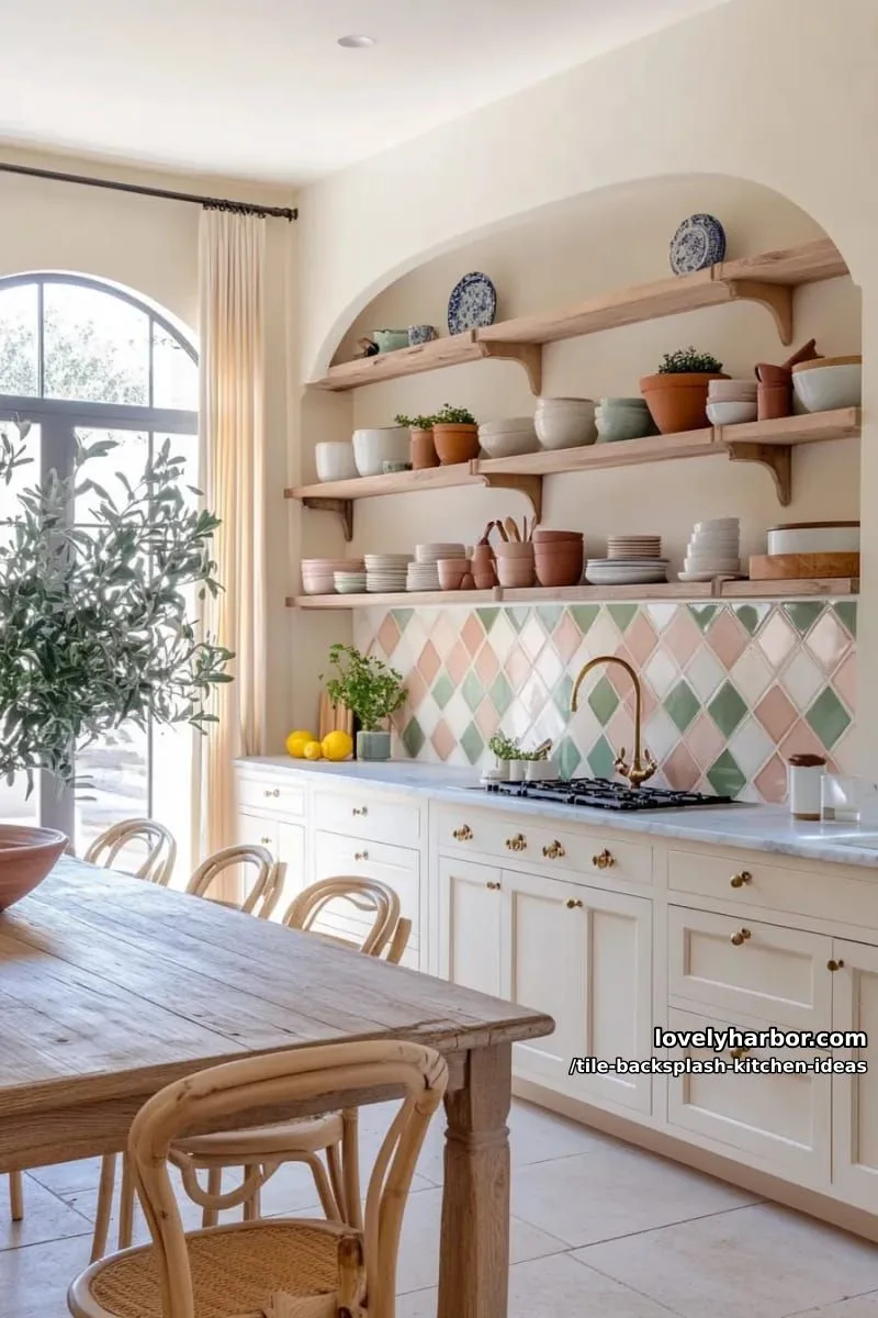 15 Tile Backsplash Ideas for a Stylish Kitchen 18 muted pastel checkerboard tiles for a playful yet sophisticated kitchen look 1