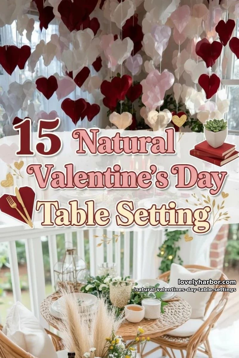15 Natural Valentine’s Day Table Settings Perfect for a Romantic Table for Two 67 natural valentines day table settings - Collage 36