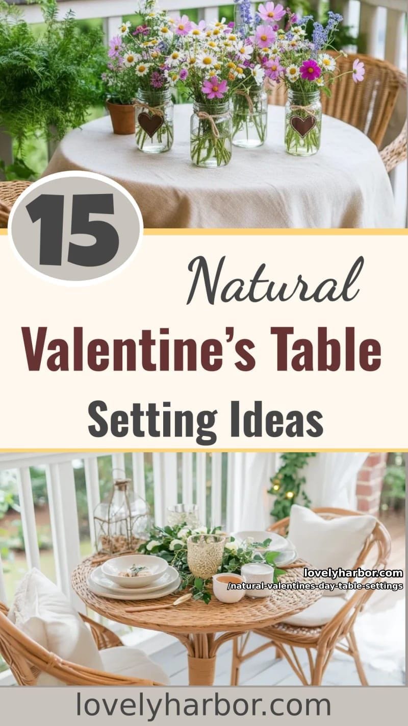 15 Natural Valentine’s Day Table Settings Perfect for a Romantic Table for Two 82 natural valentines day table settings - Collage 51