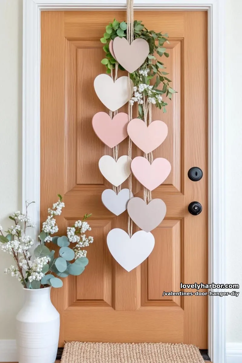 scandinavian-inspired layered paper hearts with minimal greenery accents 1