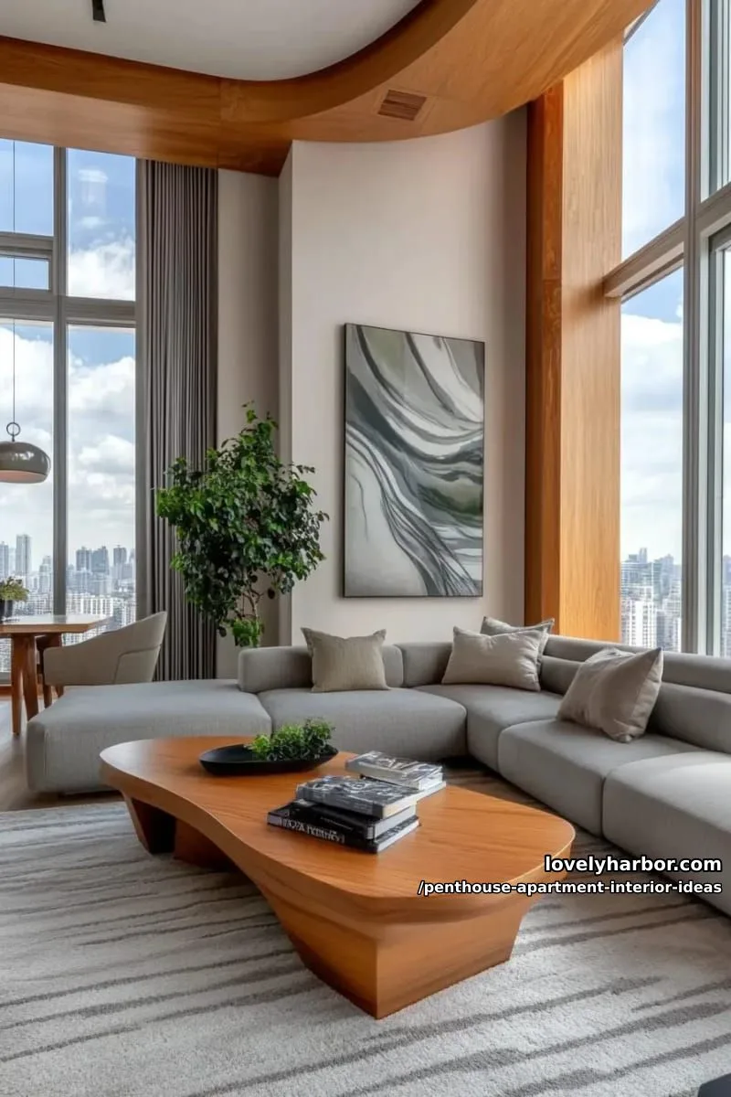 29 Stunning Penthouse Apartment Interior Design Ideas for a Fresh New Look 45 soft taupe and gray palette enhanced by warm wood accents 1