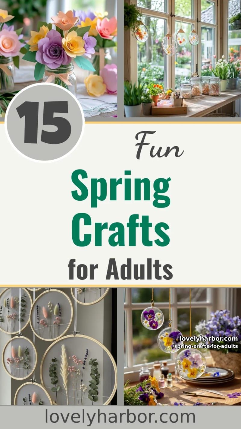 15 Fun Spring Crafts for Adults 42 spring crafts for adults - Collage 41