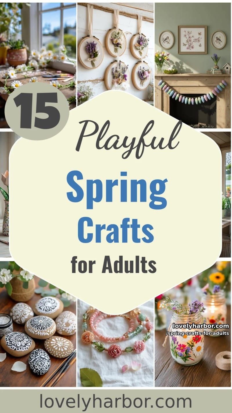 15 Fun Spring Crafts for Adults 52 spring crafts for adults - Collage 51