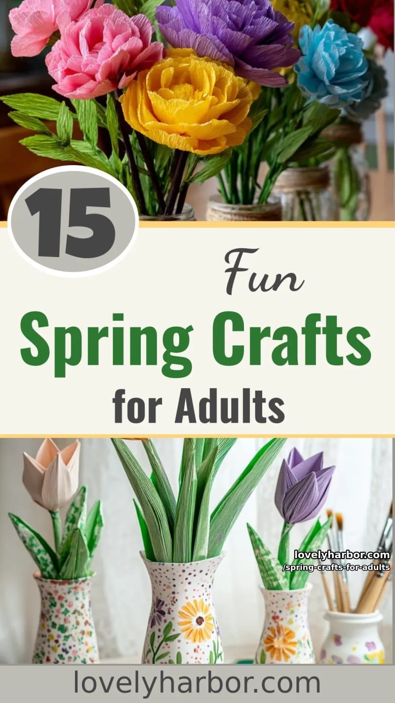 15 Fun Spring Crafts for Adults 53 spring crafts for adults - Collage 52