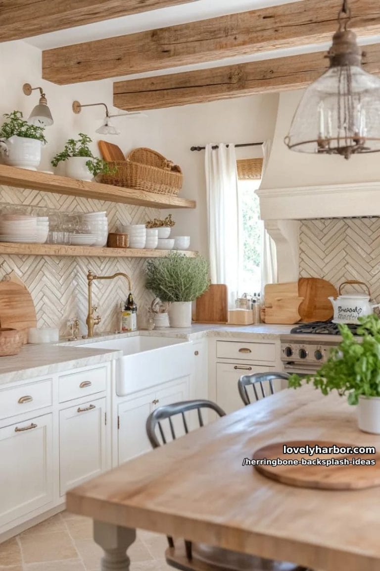 15 Herringbone Backsplash Design Ideas For Your Kitchen - Lovely Harbor