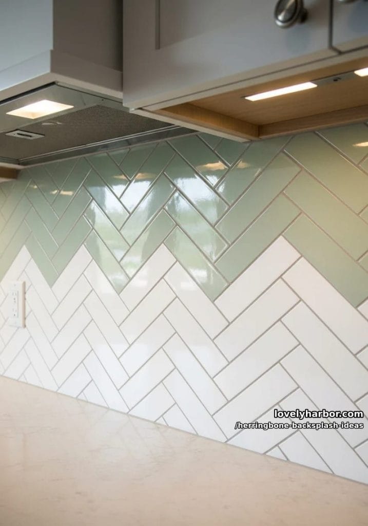 15 Herringbone Backsplash Design Ideas For Your Kitchen - Lovely Harbor