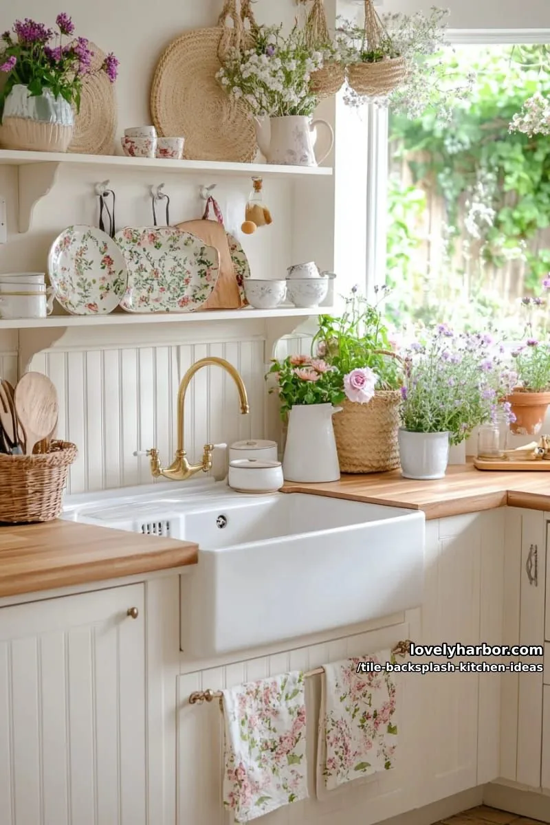 15 Tile Backsplash Ideas for a Stylish Kitchen 25 vertical beadboard effect tiles in pale gray for a cottagecore kitchen touch 1