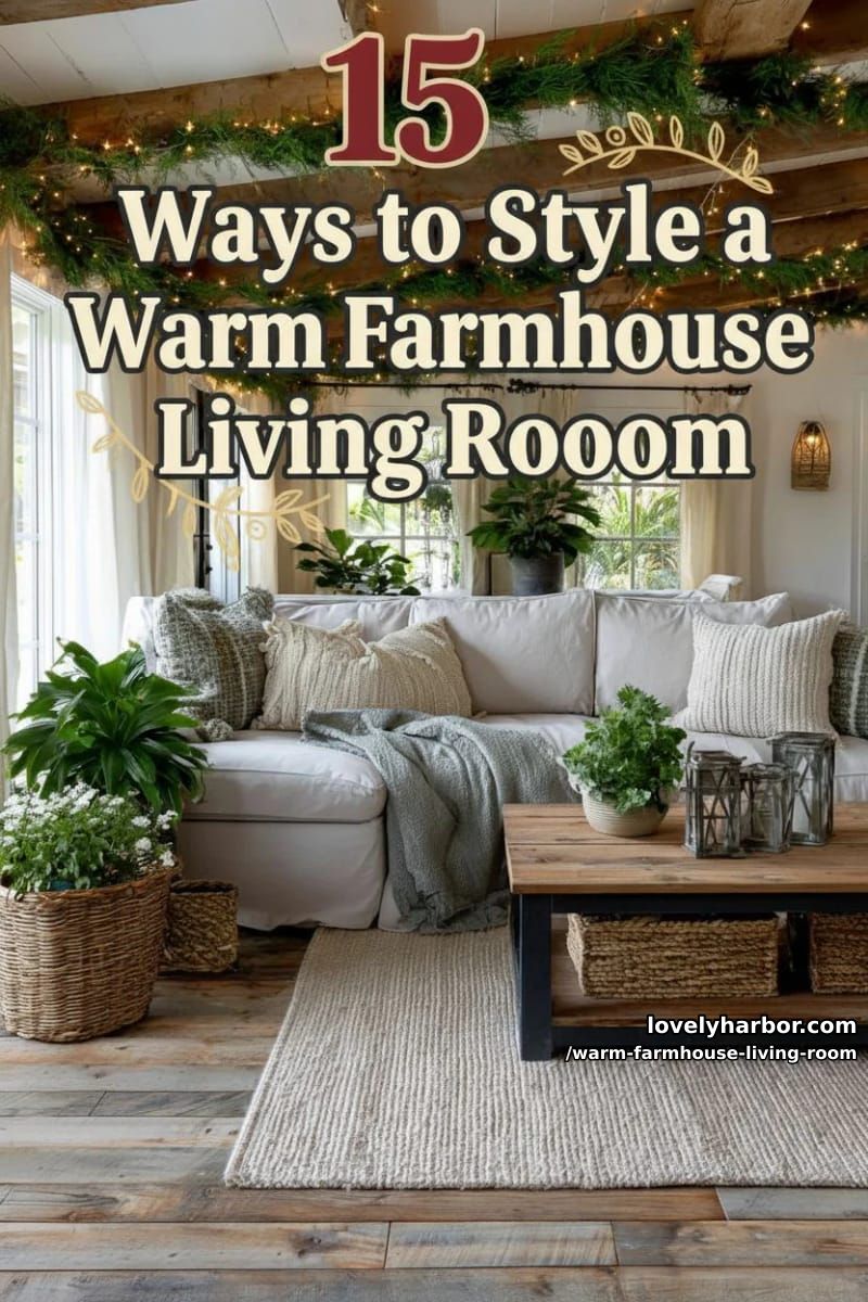 15 Ways to Style a Warm Farmhouse Living Room 37 warm farmhouse living room - Collage 36