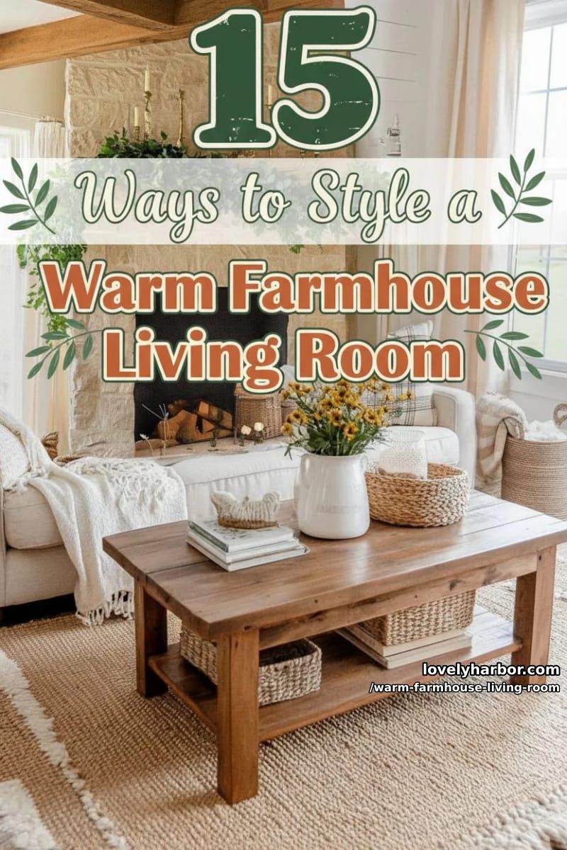 15 Ways to Style a Warm Farmhouse Living Room 38 warm farmhouse living room - Collage 37