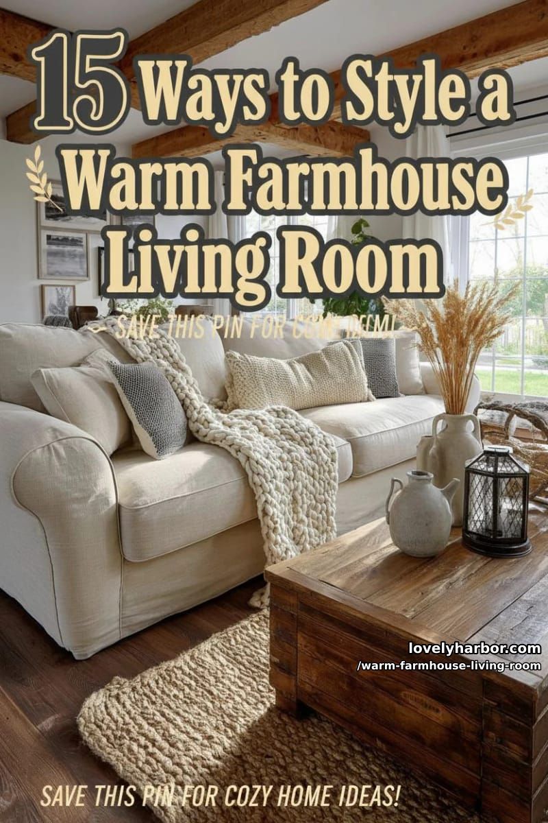 15 Ways to Style a Warm Farmhouse Living Room 42 warm farmhouse living room - Collage 41