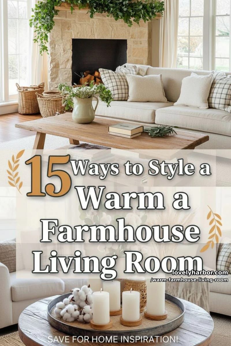 15 Ways to Style a Warm Farmhouse Living Room 43 warm farmhouse living room - Collage 42