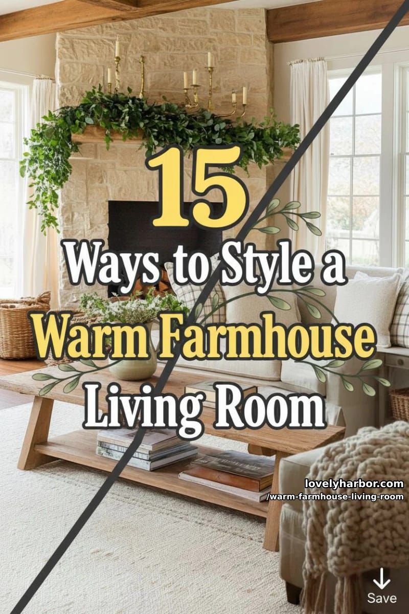 15 Ways to Style a Warm Farmhouse Living Room 45 warm farmhouse living room - Collage 44