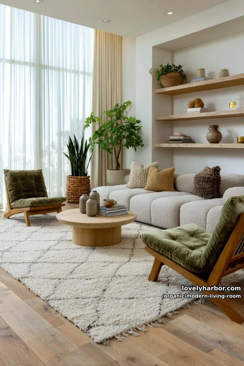 accent mid-century lounge chairs with plush, moss-green velvet cushions 1