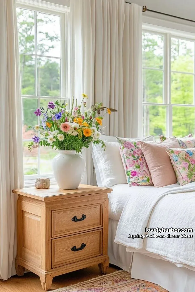 21 Unique Spring Bedroom Decor Ideas For 2026 22 arrange an oversized vase of wildflowers on your nightstand for a fresh look. 1