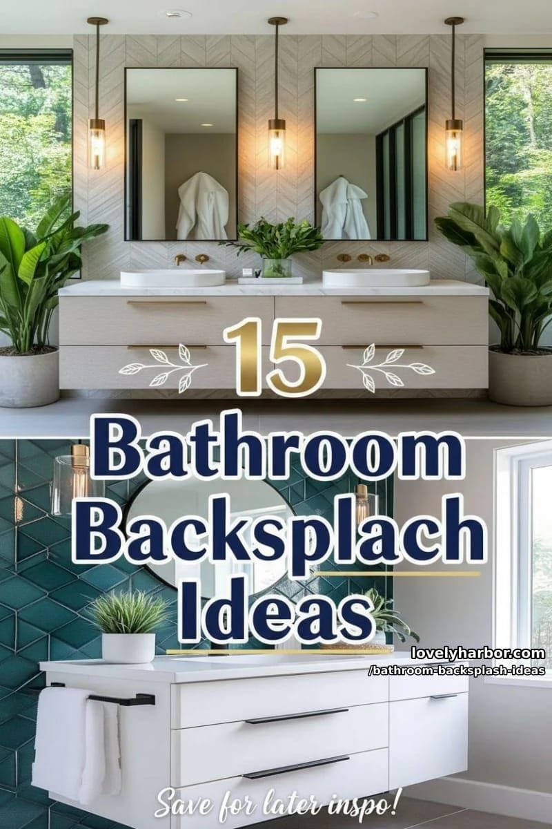 Small Update, Big Impact: 15 Bathroom Backsplash Ideas You’ll Want to Try 47 bathroom backsplash ideas - Collage 46