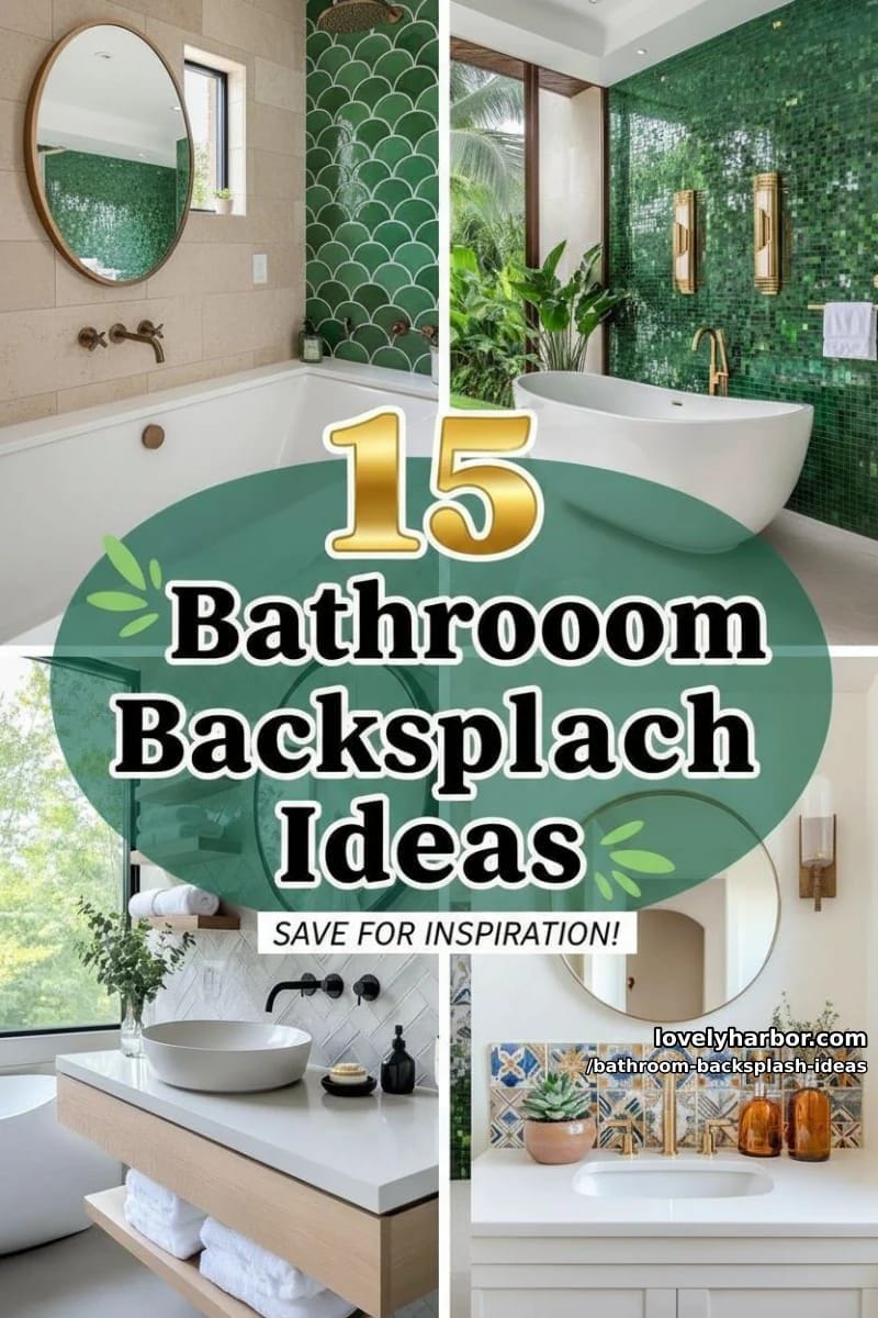 Small Update, Big Impact: 15 Bathroom Backsplash Ideas You’ll Want to Try 48 bathroom backsplash ideas - Collage 47