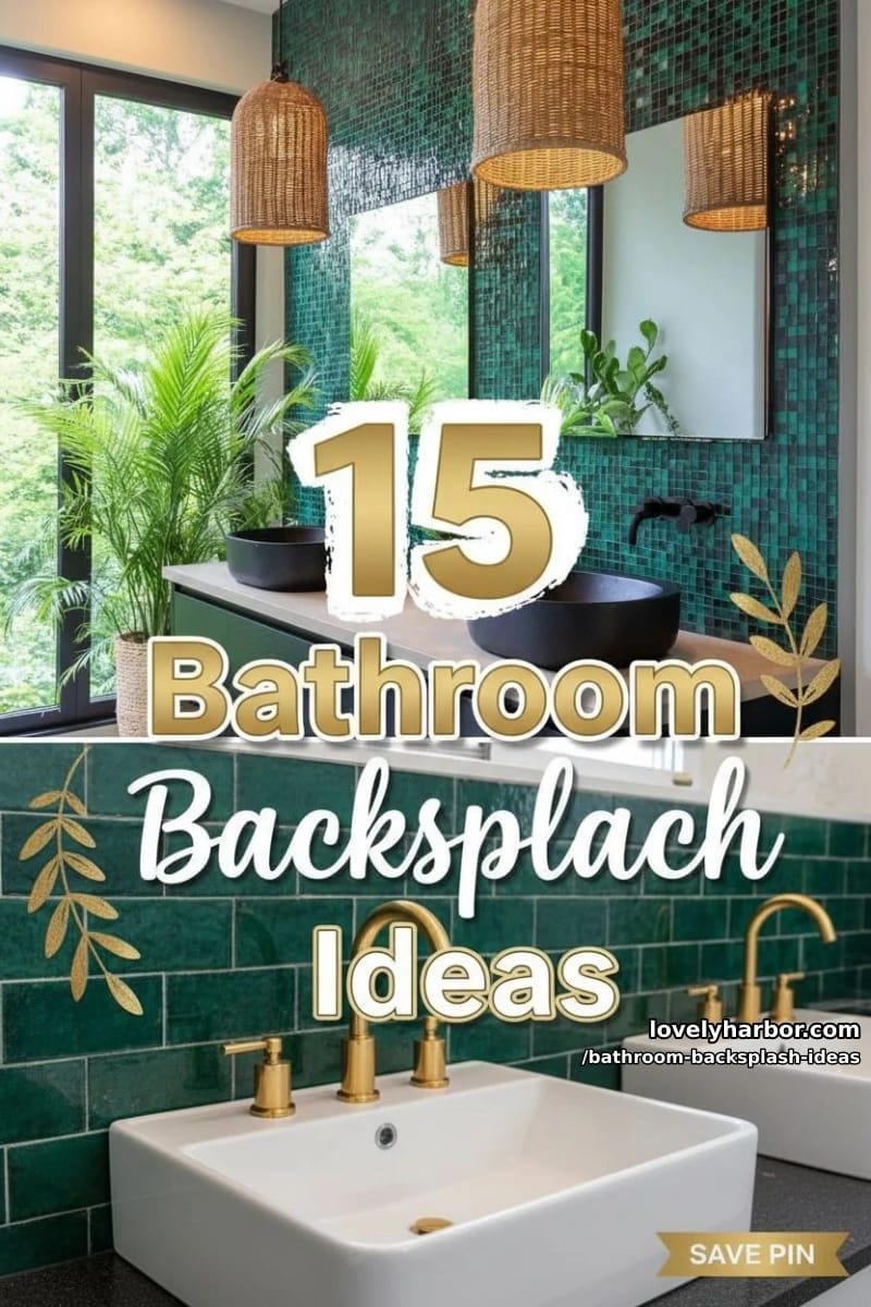Small Update, Big Impact: 15 Bathroom Backsplash Ideas You’ll Want to Try 49 bathroom backsplash ideas - Collage 48