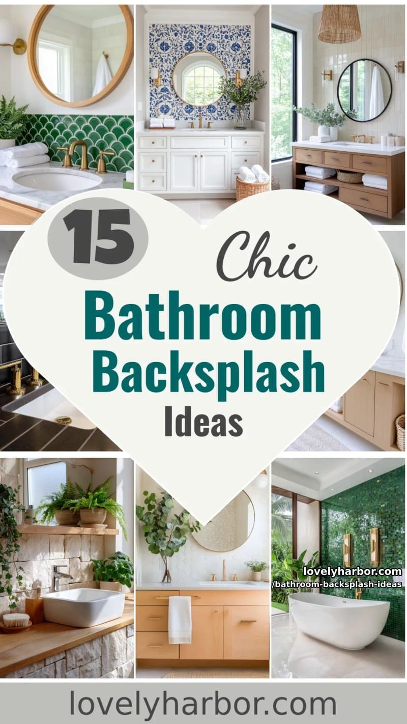 Small Update, Big Impact: 15 Bathroom Backsplash Ideas You’ll Want to Try 50 bathroom backsplash ideas - Collage 49