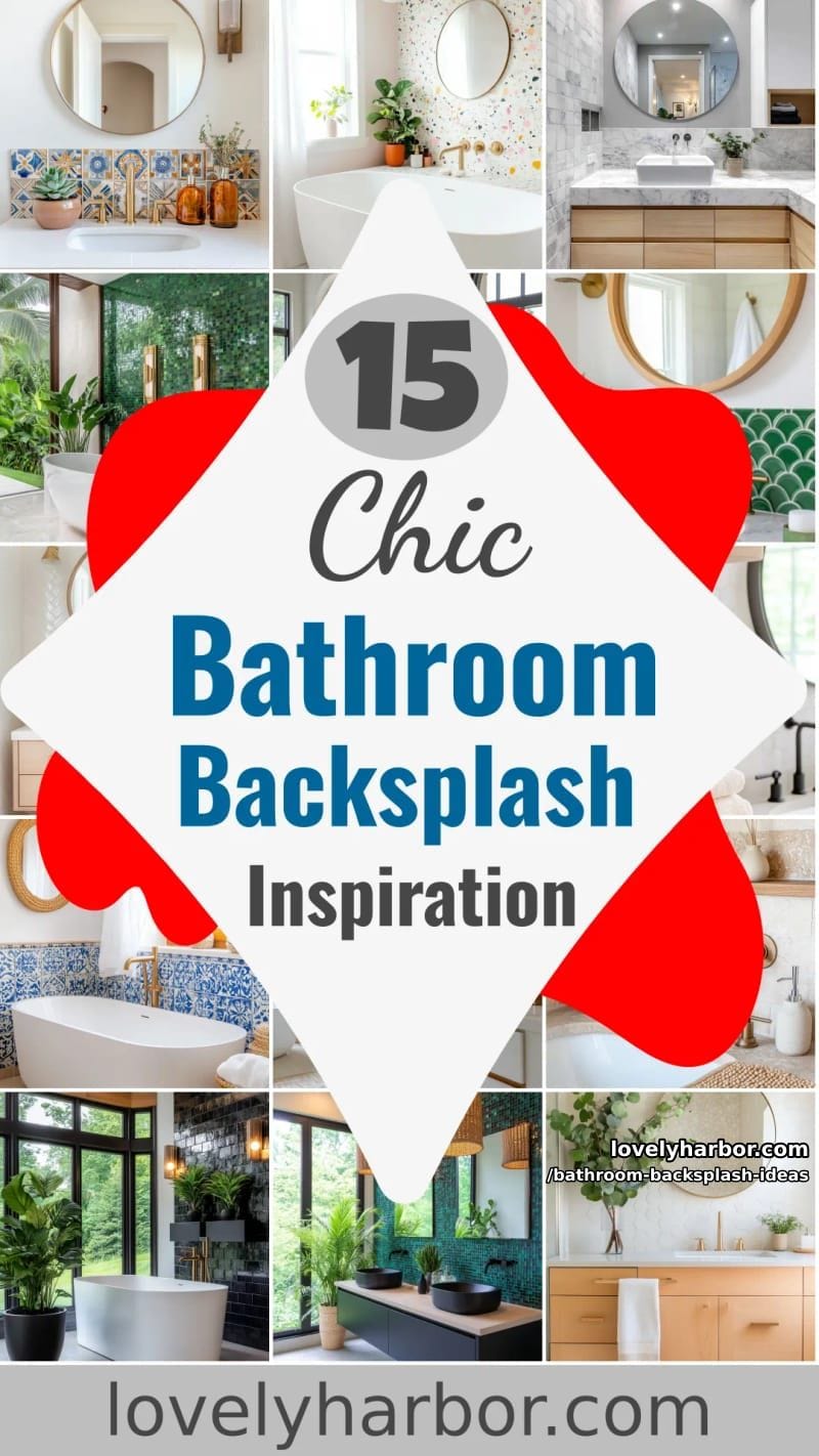 Small Update, Big Impact: 15 Bathroom Backsplash Ideas You’ll Want to Try 51 bathroom backsplash ideas - Collage 50