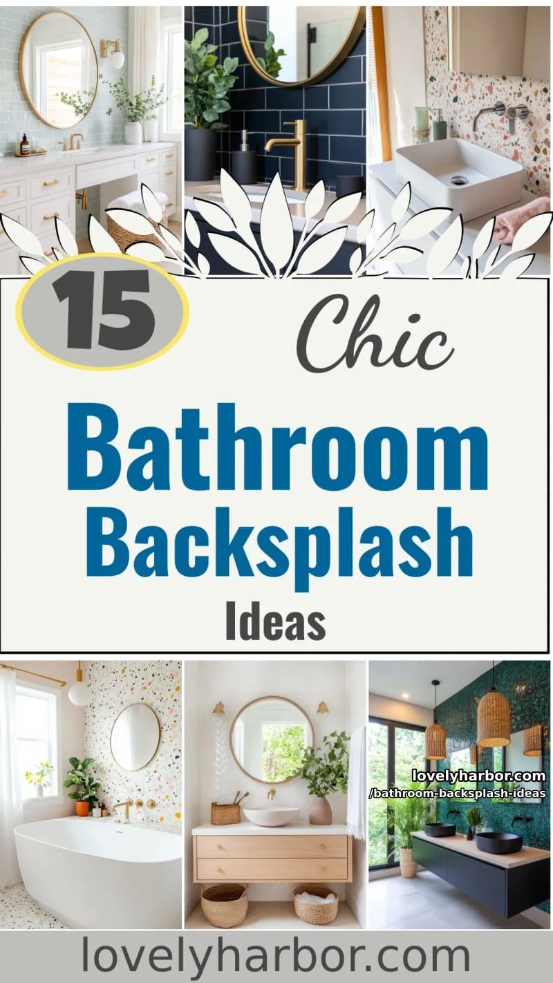 Small Update, Big Impact: 15 Bathroom Backsplash Ideas You’ll Want to Try 52 bathroom backsplash ideas - Collage 51