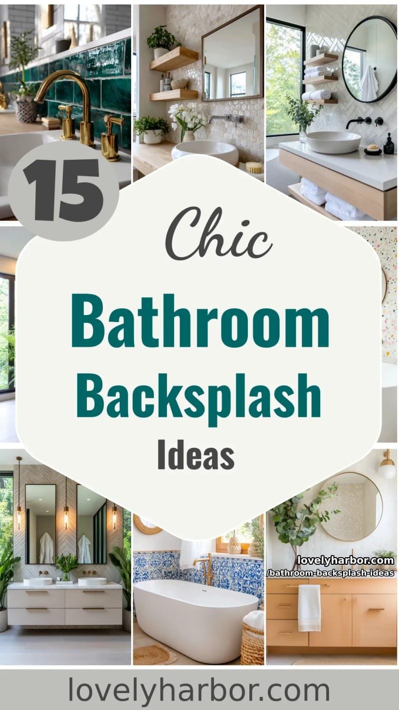 Small Update, Big Impact: 15 Bathroom Backsplash Ideas You’ll Want to Try 53 bathroom backsplash ideas - Collage 52