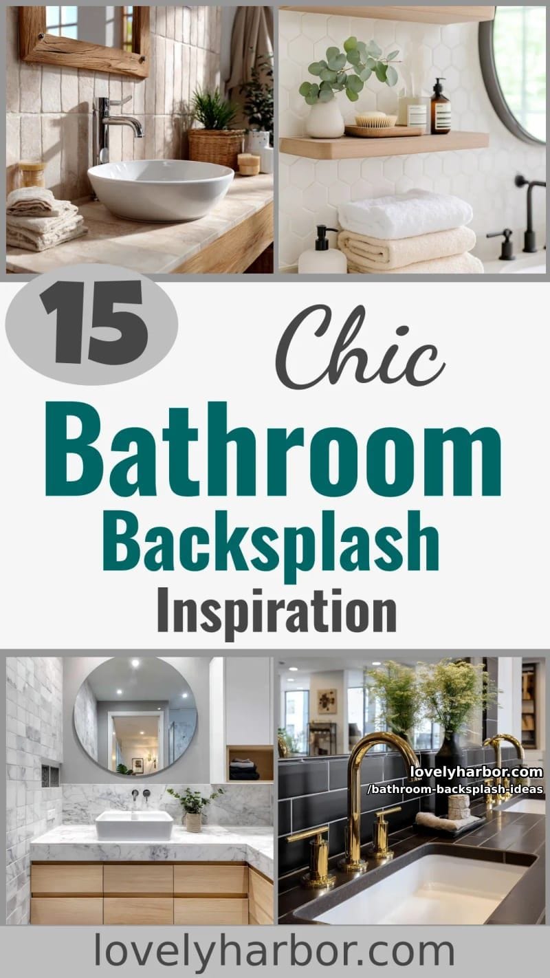 Small Update, Big Impact: 15 Bathroom Backsplash Ideas You’ll Want to Try 55 bathroom backsplash ideas - Collage 54