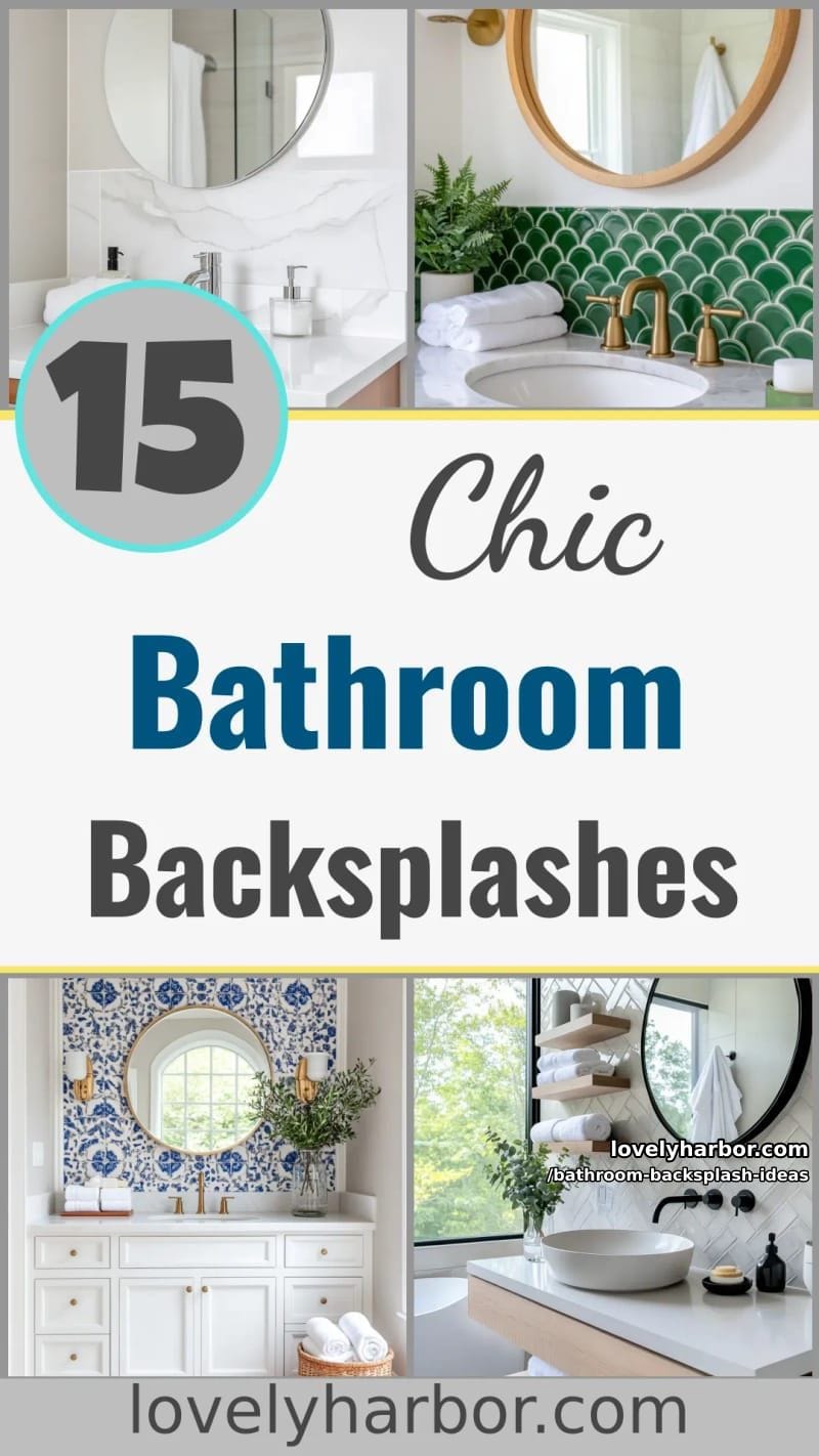 Small Update, Big Impact: 15 Bathroom Backsplash Ideas You’ll Want to Try 56 bathroom backsplash ideas - Collage 55