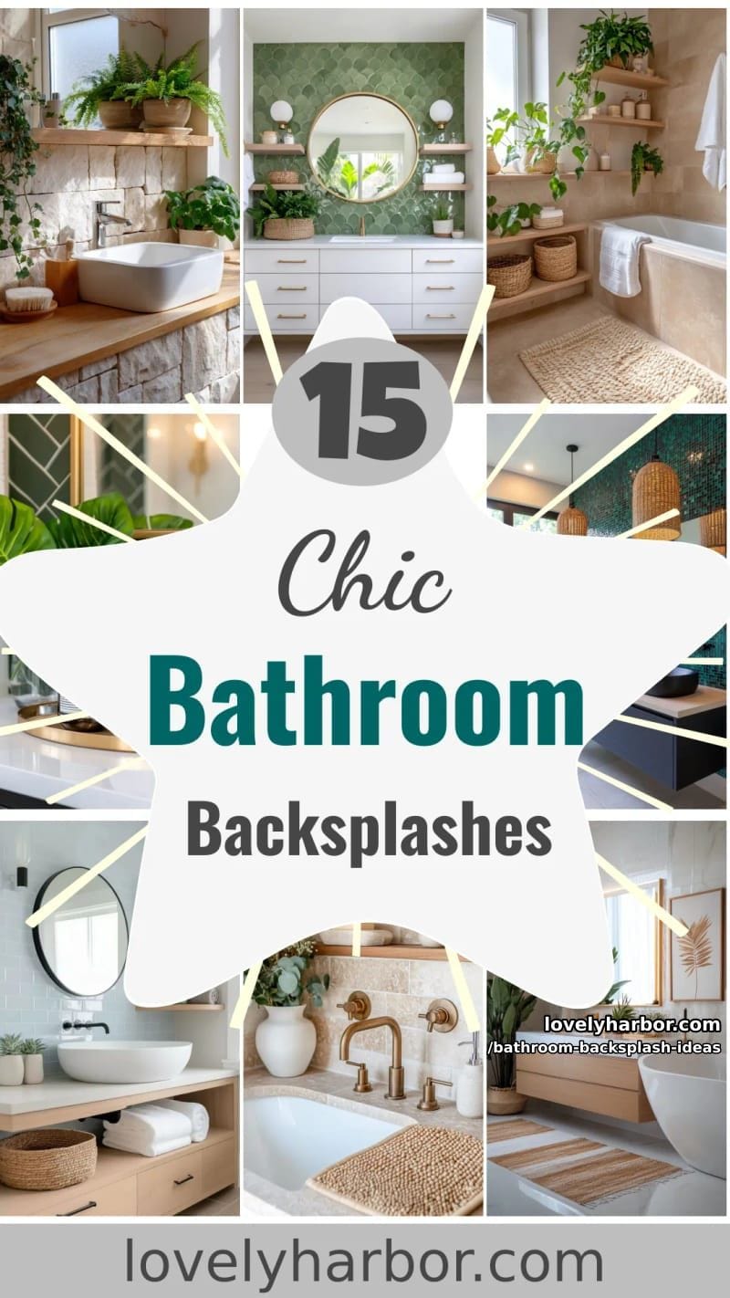 Small Update, Big Impact: 15 Bathroom Backsplash Ideas You’ll Want to Try 58 bathroom backsplash ideas - Collage 57