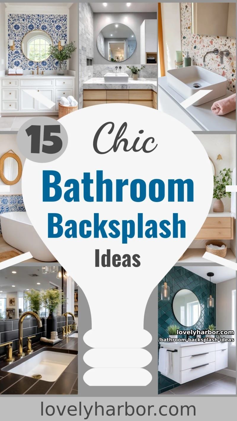 Small Update, Big Impact: 15 Bathroom Backsplash Ideas You’ll Want to Try 60 bathroom backsplash ideas - Collage 59