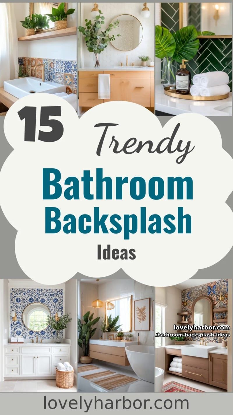Small Update, Big Impact: 15 Bathroom Backsplash Ideas You’ll Want to Try 61 bathroom backsplash ideas - Collage 60