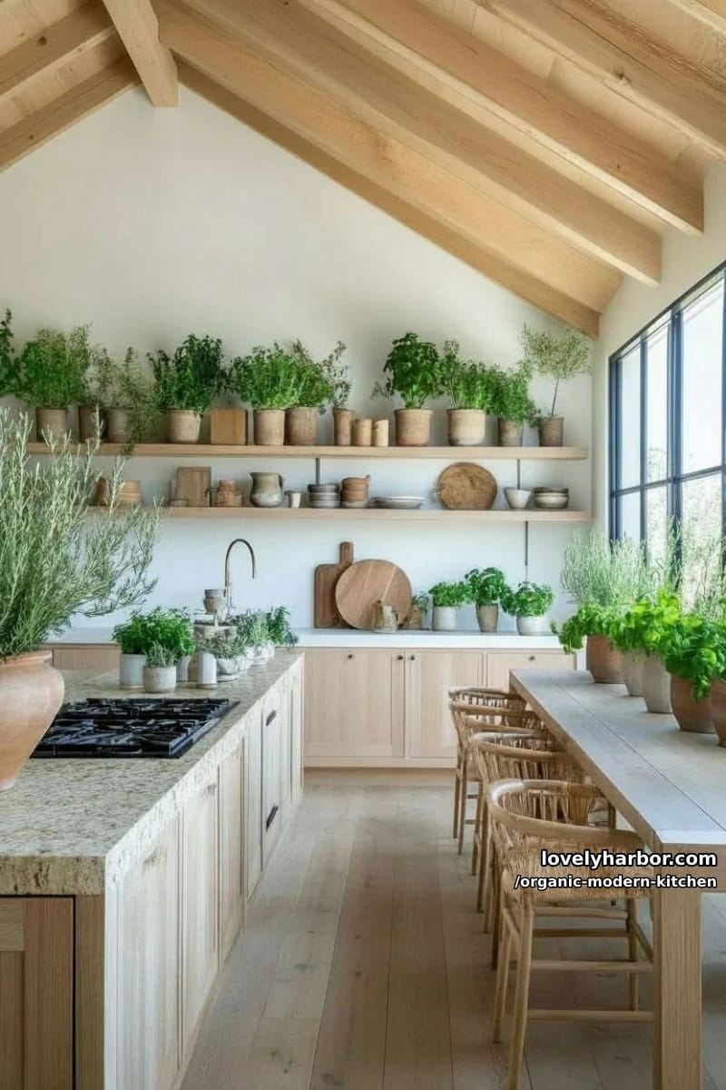 bring in greenery through potted herbs along expansive window sills. 1