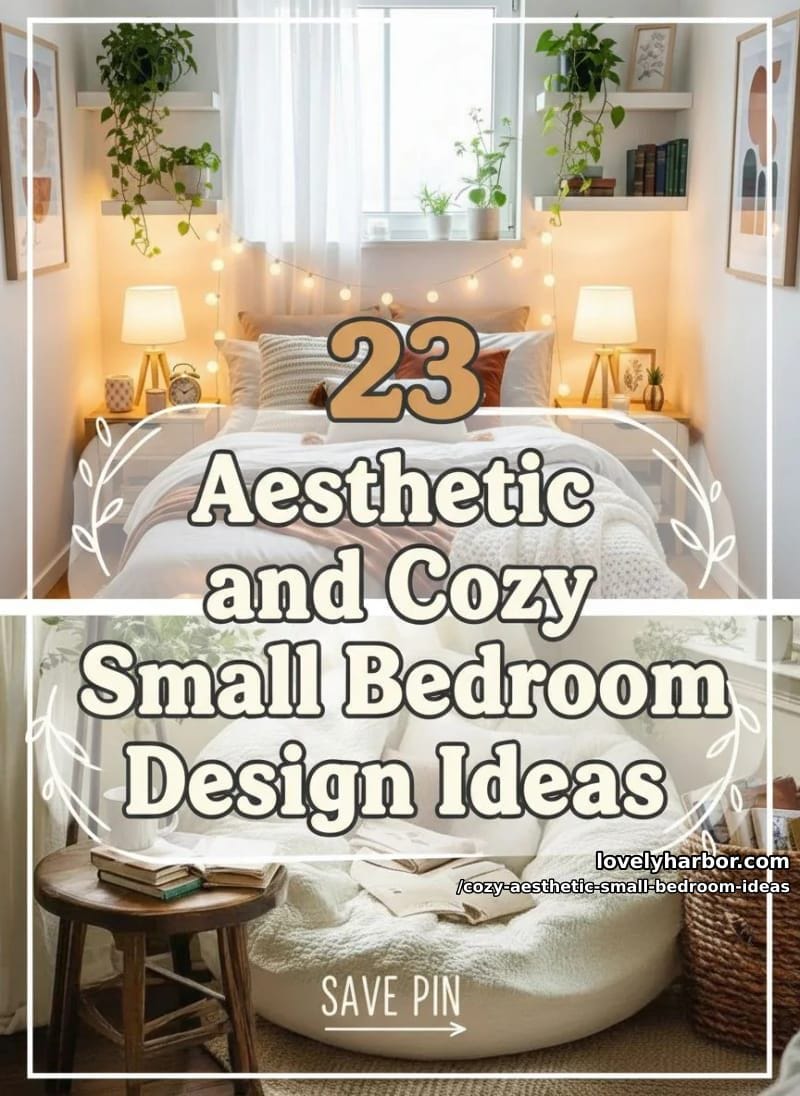 23 Cozy Aesthetic Small Bedroom Design Ideas for 2026 56 cozy aesthetic small bedroom ideas - Collage 55