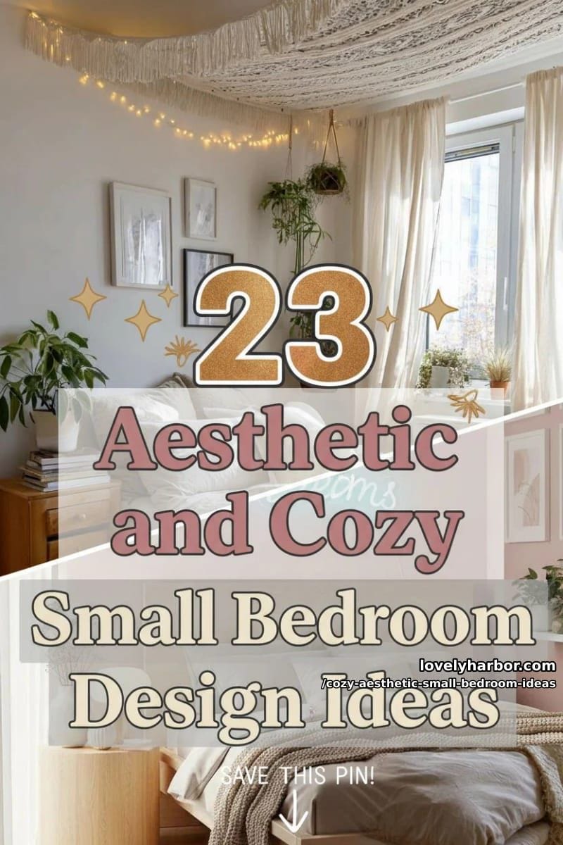 23 Cozy Aesthetic Small Bedroom Design Ideas for 2026 58 cozy aesthetic small bedroom ideas - Collage 57