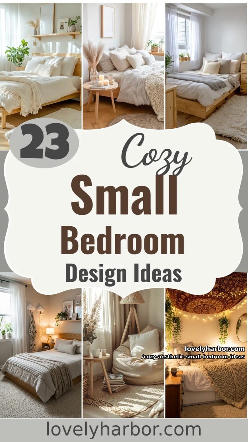 23 Cozy Aesthetic Small Bedroom Design Ideas for 2026 68 cozy aesthetic small bedroom ideas - Collage 67