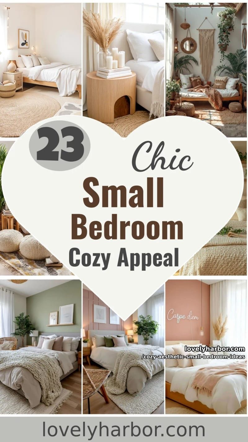 23 Cozy Aesthetic Small Bedroom Design Ideas for 2026 69 cozy aesthetic small bedroom ideas - Collage 68