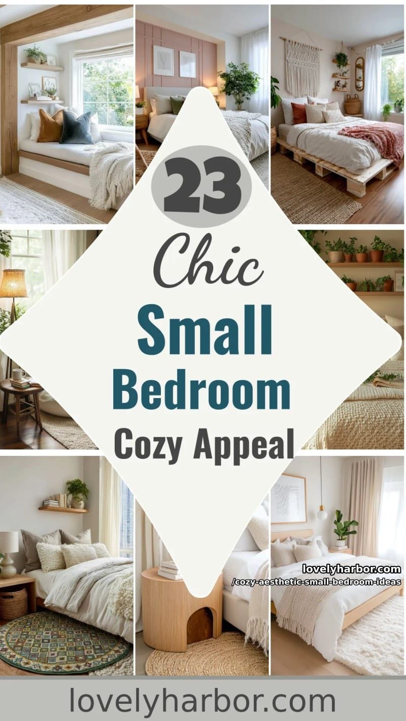 23 Cozy Aesthetic Small Bedroom Design Ideas for 2026 70 cozy aesthetic small bedroom ideas - Collage 69