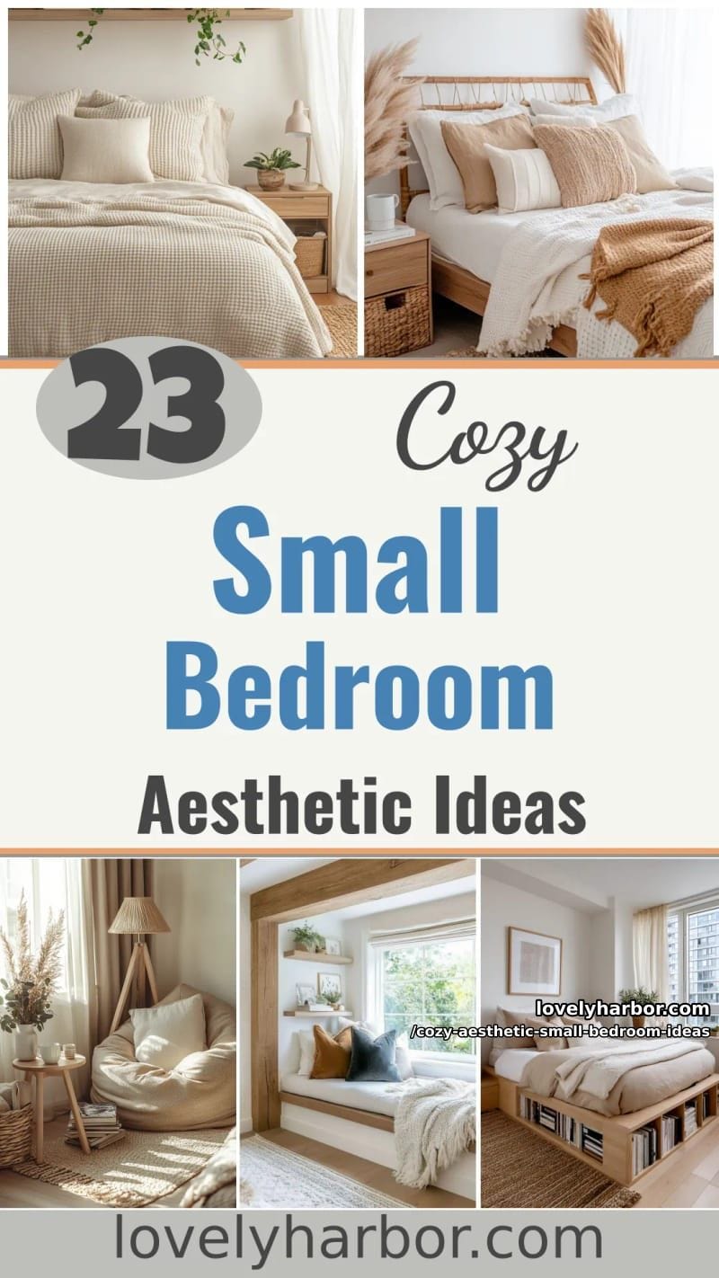 23 Cozy Aesthetic Small Bedroom Design Ideas for 2026 71 cozy aesthetic small bedroom ideas - Collage 70