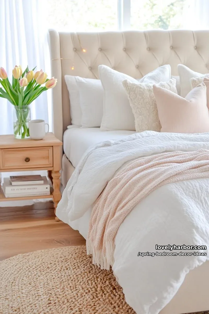 21 Unique Spring Bedroom Decor Ideas For 2026 28 cozy up your bed with a chunky knit throw in a light mint or blush tone. 1