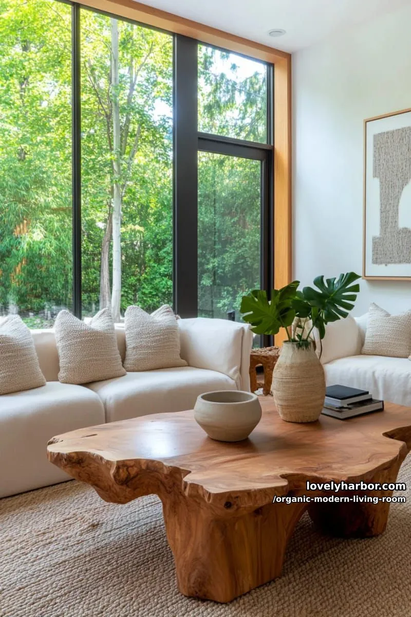 curate a statement coffee table from reclaimed wood with sculptural lines 1