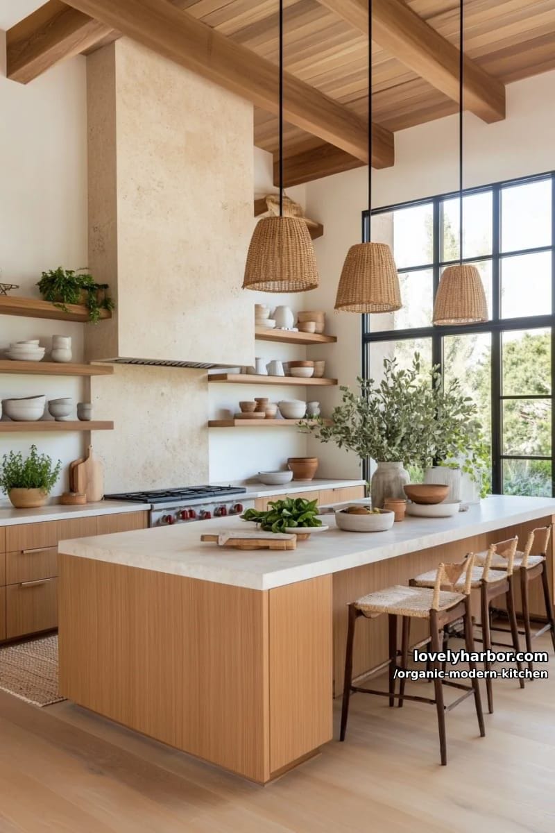 design a mix of closed and open cabinetry for an airy, curated kitchen look. 1