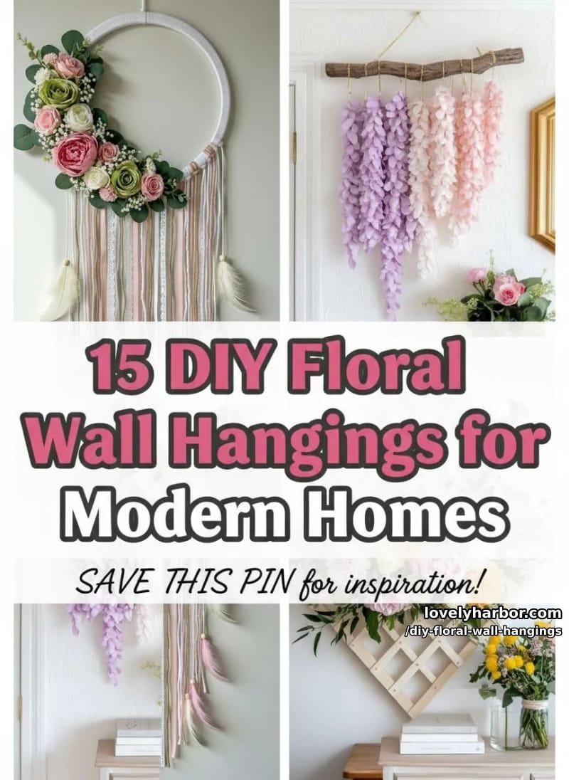 15 DIY Floral Wall Hangings for Modern Homes 43 DIY floral wall hangings - Collage 42