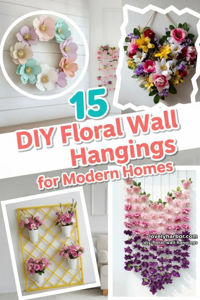 15 DIY Floral Wall Hangings for Modern Homes 45 DIY floral wall hangings - Collage 44