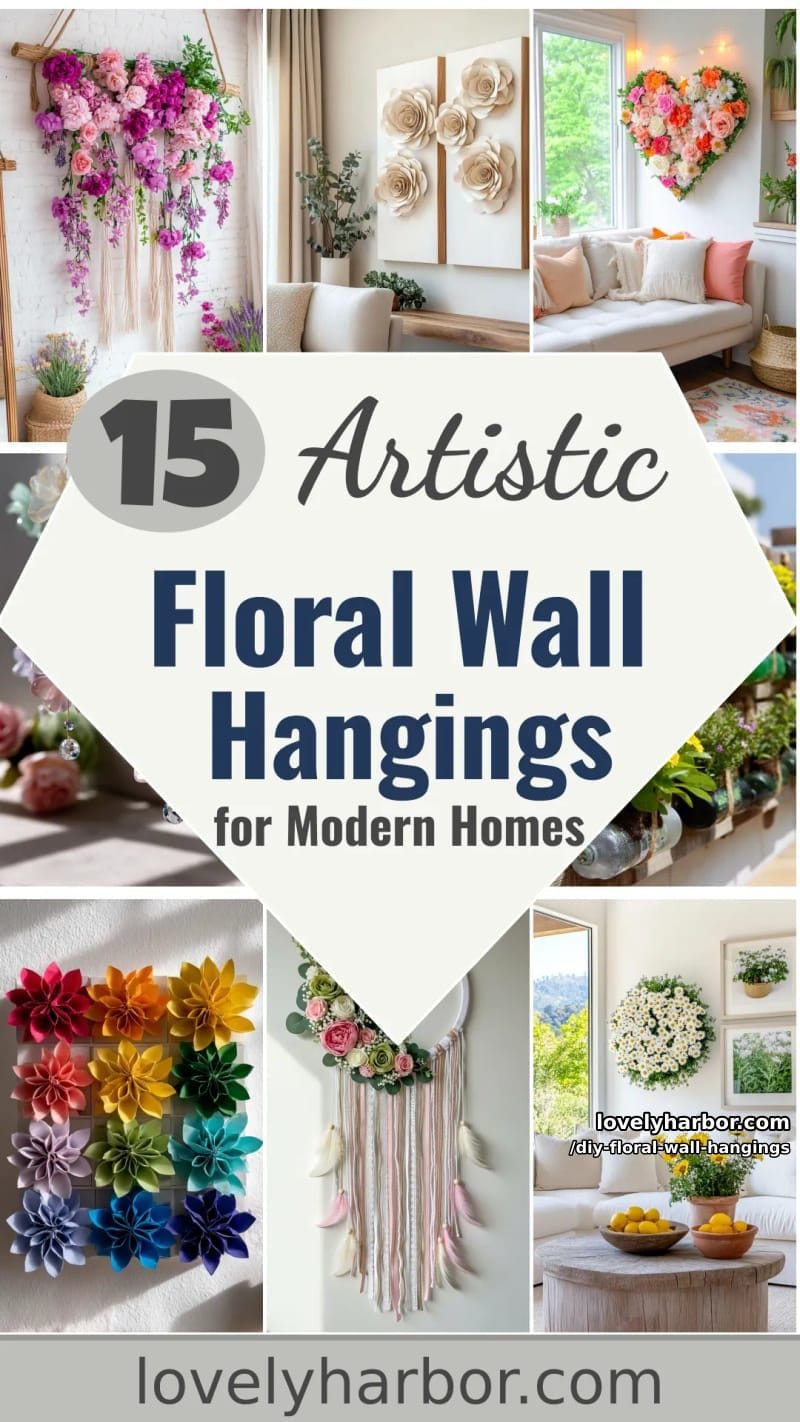 15 DIY Floral Wall Hangings for Modern Homes 48 DIY floral wall hangings - Collage 47