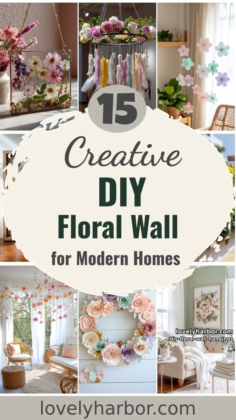 15 DIY Floral Wall Hangings for Modern Homes 49 DIY floral wall hangings - Collage 48