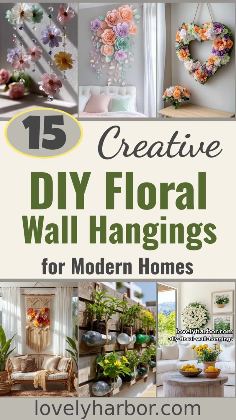 15 DIY Floral Wall Hangings for Modern Homes 51 DIY floral wall hangings - Collage 50