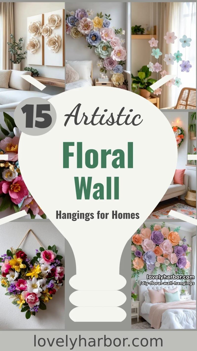 15 DIY Floral Wall Hangings for Modern Homes 52 DIY floral wall hangings - Collage 51