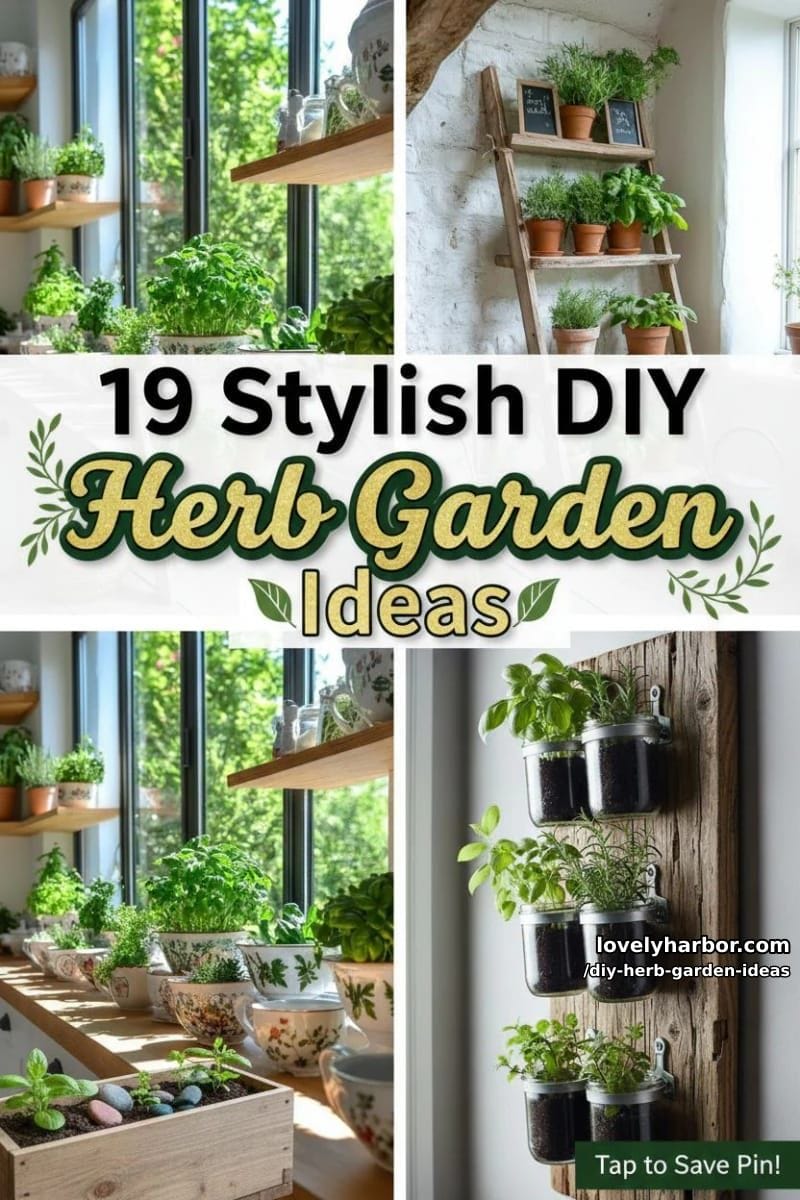19 Unique DIY Herb Gardens for Fresh Design This Spring 53 DIY herb garden ideas - Collage 52