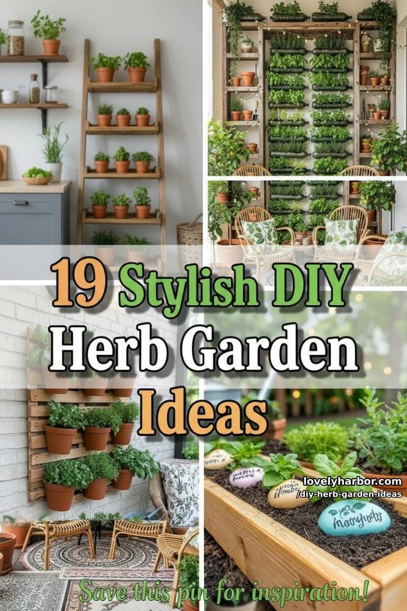 19 Unique DIY Herb Gardens for Fresh Design This Spring 56 DIY herb garden ideas - Collage 55